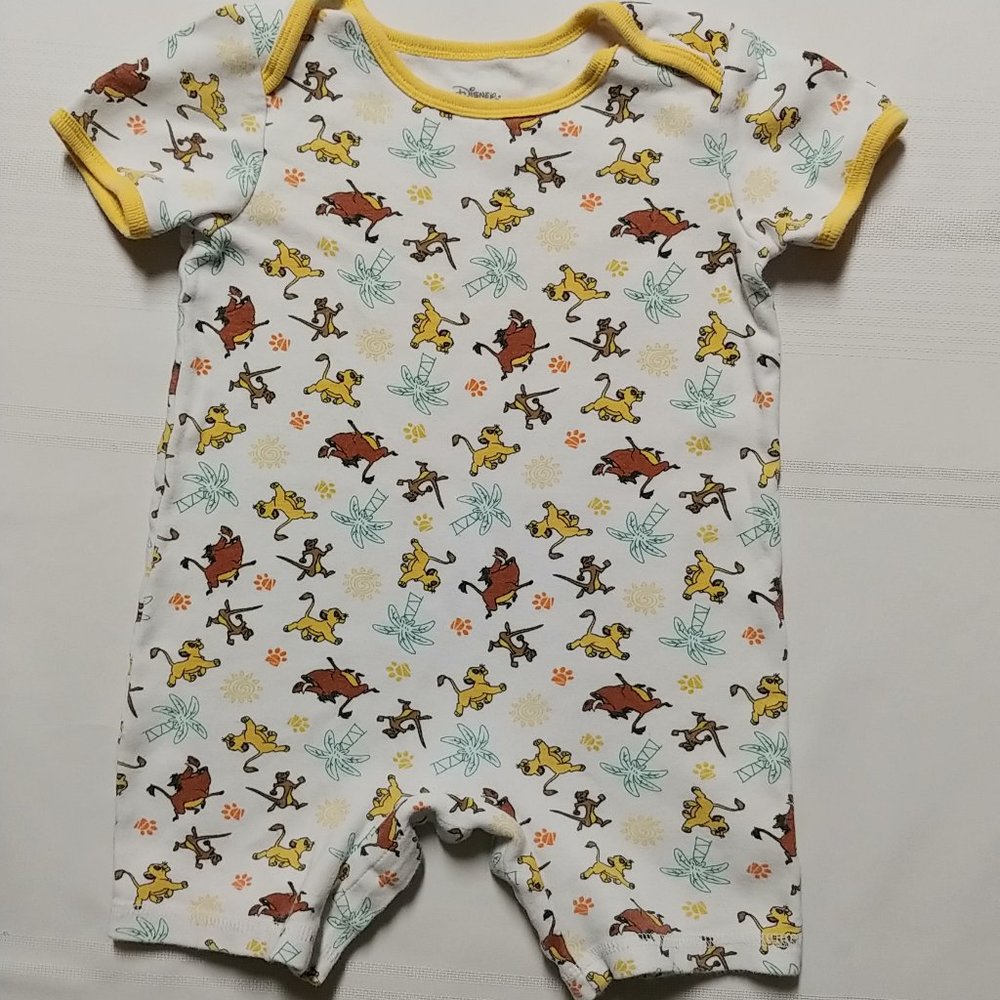 Disney Baby White Allover Lion King Romper  24 M